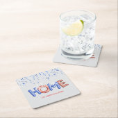 Welcome Home Patriotic Military Hero Party Rechteckiger Pappuntersetzer (Vor Ort)