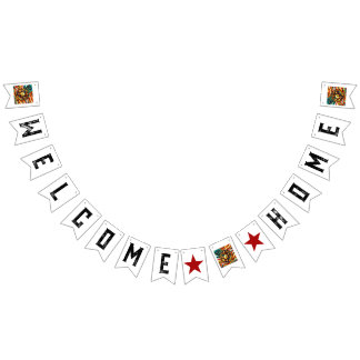 Welcome Home Patriotic USMC Customizable  Wimpelkette