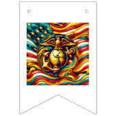 Welcome Home Patriotic USMC Customizable Wimpelkette (Erste Fahne)