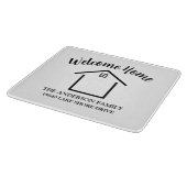 Welcome Home Personalized Keepsake Schneidebrett (Ecke)