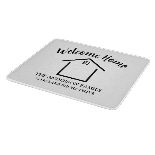 Welcome Home Personalized Keepsake Schneidebrett (Ecke)