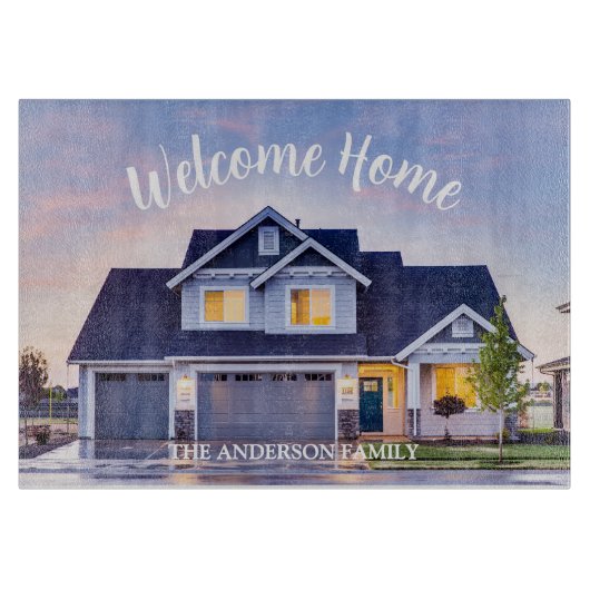 Welcome Home Personalized Keepsake Schneidebrett (Vorderseite)