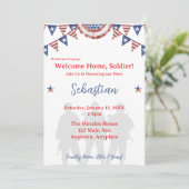 Welcome Home Soldier Patriotic Party Einladung (Stehend Vorderseite)