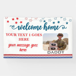Welcome Home Soldier Patriotic Photo Custom Banner