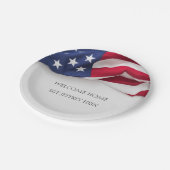 Welcome Home USA Flag Military Rank Celebration Pappteller (Schrägansicht)