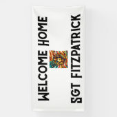 Welcome Home USMC Customizable Patriotic Banner (Vertikal)