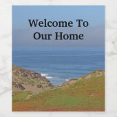Welcome House Guest Beach Dunes Coastal Landschaft Weinetikett (Einzelnes Label)