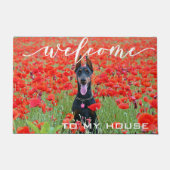 Welcome Hund Foto Custom Fußmatte (Vorderseite)