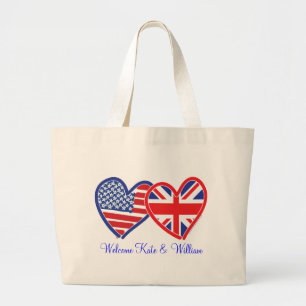 Welcome Kate & William/ Royal Wedding Jumbo Stoffbeutel