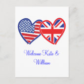 Welcome Kate & William/ Royal Wedding Postkarte (Vorderseite)