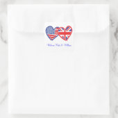 Welcome Kate & William/ Royal Wedding Quadratischer Aufkleber (Tasche)