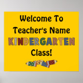 Welcome Kindergarten (customizable) Poster (Vorne)