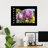 WELCOME Kunstdrucke Plakate Spring Tulip Blume (Heimbüro)