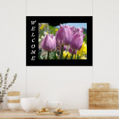 WELCOME Kunstdrucke Plakate Spring Tulip Blume (Küche)