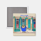 Welcome Lady on Desire St Magnet (Vorderseite/Rückseite)