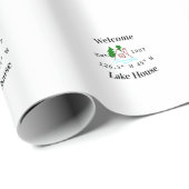 Welcome lake house corrdinated est. Year mountain Geschenkpapier (Rolleneckpunkt)