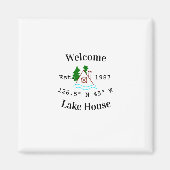 Welcome lake house corrdinated est. Year mountain Magnet (Vorne)