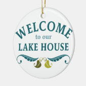 Welcome Lake House Keramik Ornament (Links)