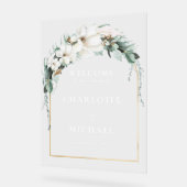 "WELCOME"-LEAFENSCHAUBILD ACRYLSCHILD (Winkel)