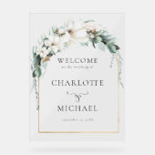 "WELCOME"-LEAFENSCHAUBILD ACRYLSCHILD (Vorderseite)