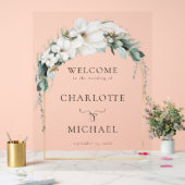 "WELCOME"-LEAFENSCHAUBILD ACRYLSCHILD (Hochzeit)