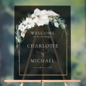 "WELCOME" LEAFY WEDD ACRYLSCHILD (Neutral)