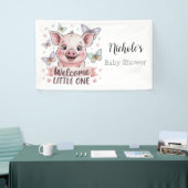 Welcome Litone - Niedliche Pinienbabydusche Banner (Messeveranstaltung)