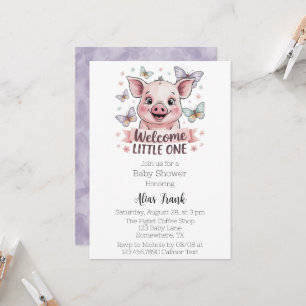 Welcome Litone - Niedliche Pinienbabydusche Einladung