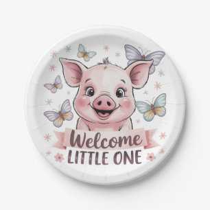 Welcome Litone - Niedliche Pinienbabydusche Pappteller