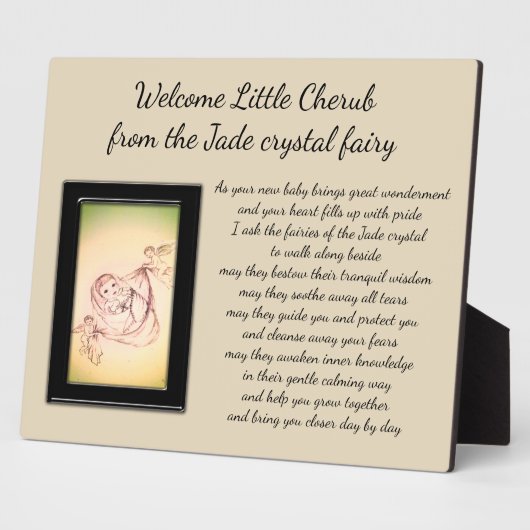 Welcome Little Cherub Fotoplatte (Seite)