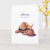 Welcome Little Explorer Löwe Karte (Gelbe Blume)