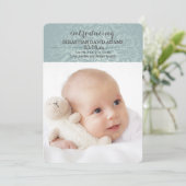 Welcome Little Liebe Foto Geburtserklärung Ankündigung (Stehend Vorderseite)