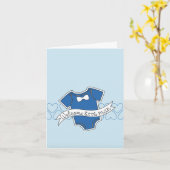 Welcome Little Man New Baby Glückwünsche Card Karte (Gelbe Blume)