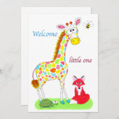 Welcome Little One Baby Einladung (Vorne/Hinten)