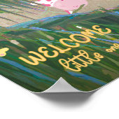 Welcome Little One Dschungel Kinderzimmer Art Poster (Ecke)