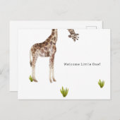 Welcome Little One Funny Giraffe New Baby Card Postkarte (Vorne/Hinten)