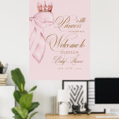 Welcome Little Princess Baby Shower Poster (Heimbüro)