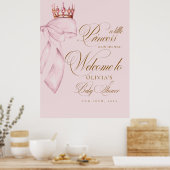Welcome Little Princess Baby Shower Poster (Küche)