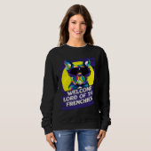 Welcome Lord of the Frenchies Dog Theme Dog Paw H Sweatshirt (Vorne ganz)