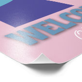 Welcome Love Personalized Wall Poster (Ecke)