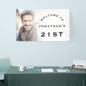 Welcome Männchen 21. Geburtstag Party Foto Overlay Banner (Messeveranstaltung)