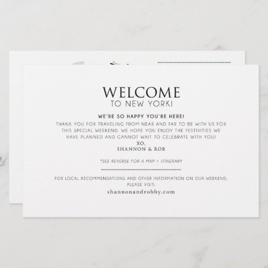 Welcome Map Card - CUSTOM für Shannon (Vorne/Hinten)