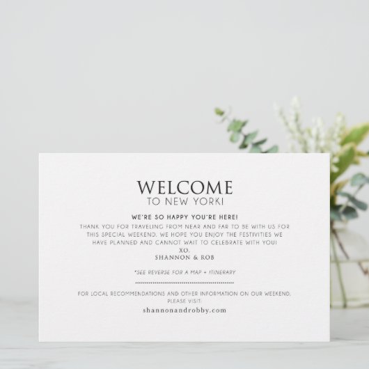 Welcome Map Card - CUSTOM für Shannon (Stehend Vorderseite)