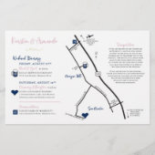 Welcome Map Card Wedding Weekend - für Kiersten (Rückseite)