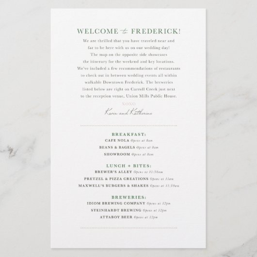 Welcome Map - CUSTOM für Katherine (Vorderseite)