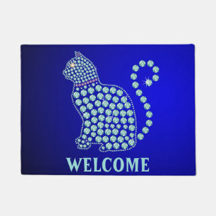 Welcome Mat Kristall Cat Fußmatte
