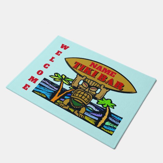 Welcome Mat, Tiki Bar Doormat Fußmatte (Schrägansicht)