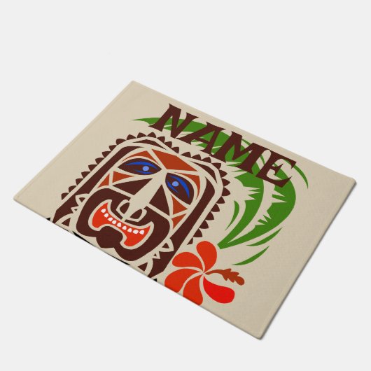Welcome Mat, Tiki Bar.edit text Doormat Fußmatte (Schrägansicht)