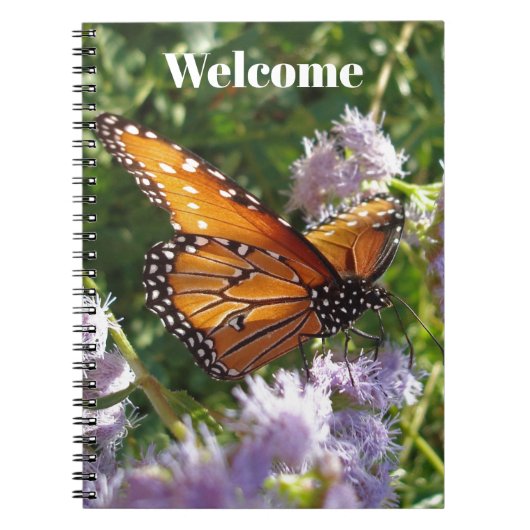 Welcome Monarch Butterfly Foto Guest Comment Notizblock (Vorderseite)