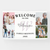 Welcome Monogram & Foto Family Wiedersehen Banner (Horizontal)